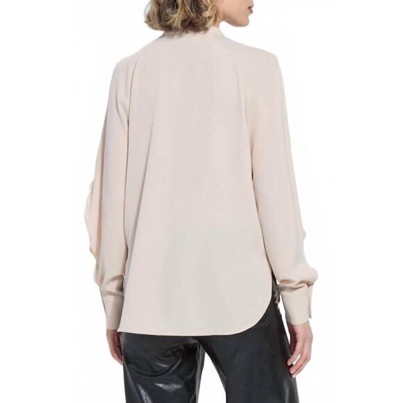 NEW LYSSE isadora raglan ruffle sleeve blouse in rose petal - Picture 4 of 5